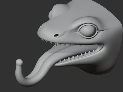 Salamander HEAD WALL HANGER COAT AND KEY HOLDER HOOK 3D Model