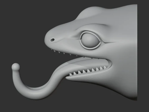 Salamander HEAD WALL HANGER COAT AND KEY HOLDER HOOK 3D Model