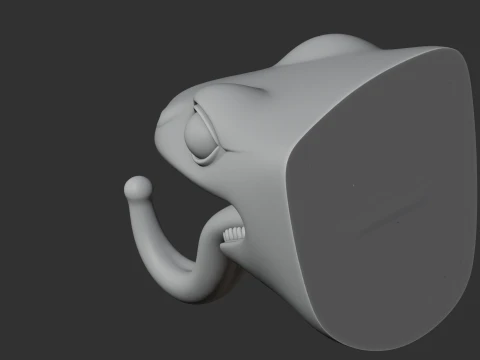 Salamander HEAD WALL HANGER COAT AND KEY HOLDER HOOK 3D Model