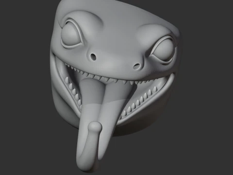 Salamander HEAD WALL HANGER COAT AND KEY HOLDER HOOK 3D Model