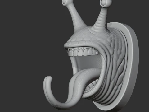 Snail HEAD WALL HANGER COAT AND KEY HOLDER HOOK 3D Model