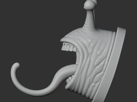 Snail HEAD WALL HANGER COAT AND KEY HOLDER HOOK 3D Model