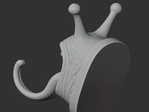 Snail HEAD WALL HANGER COAT AND KEY HOLDER HOOK 3D Model