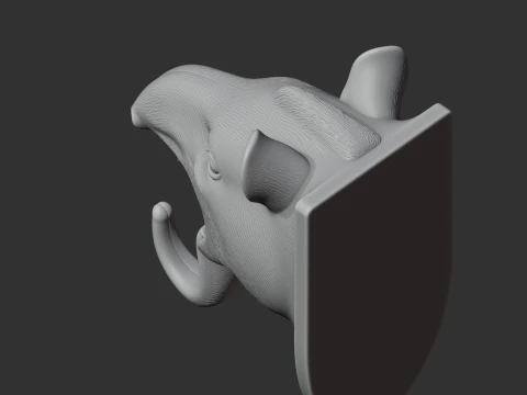 Tapir HEAD WALL HANGER COAT AND KEY HOLDER HOOK 3D Model