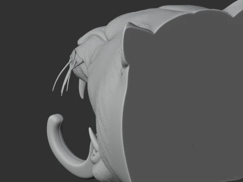 Tiger Head Wall Hanger Coat and Key Holder Hook 3D Model