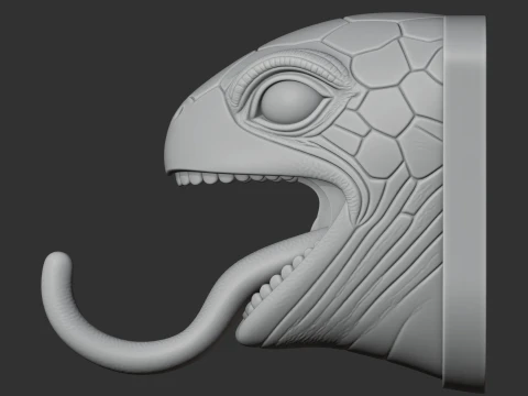 Turtle Head Wall Hanger Coat and Key Holder Hook 3D Model