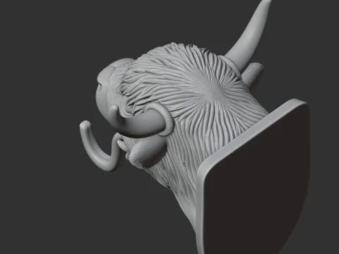 Yak HEAD WALL HANGER COAT AND KEY HOLDER HOOK 3D Model
