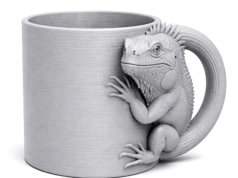 Iguana Mug 3D Model