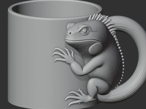 Iguana Mug 3D Model