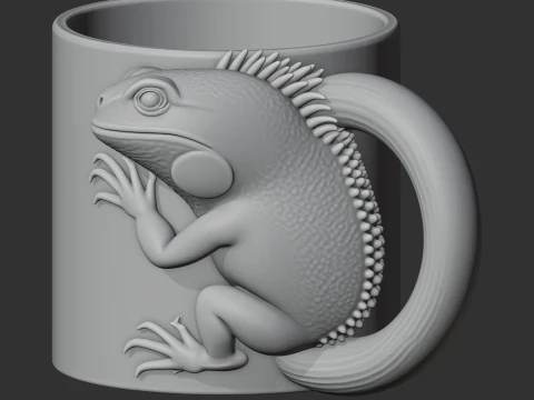 Iguana Mug 3D Model