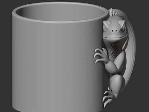 Iguana Mug 3D Model