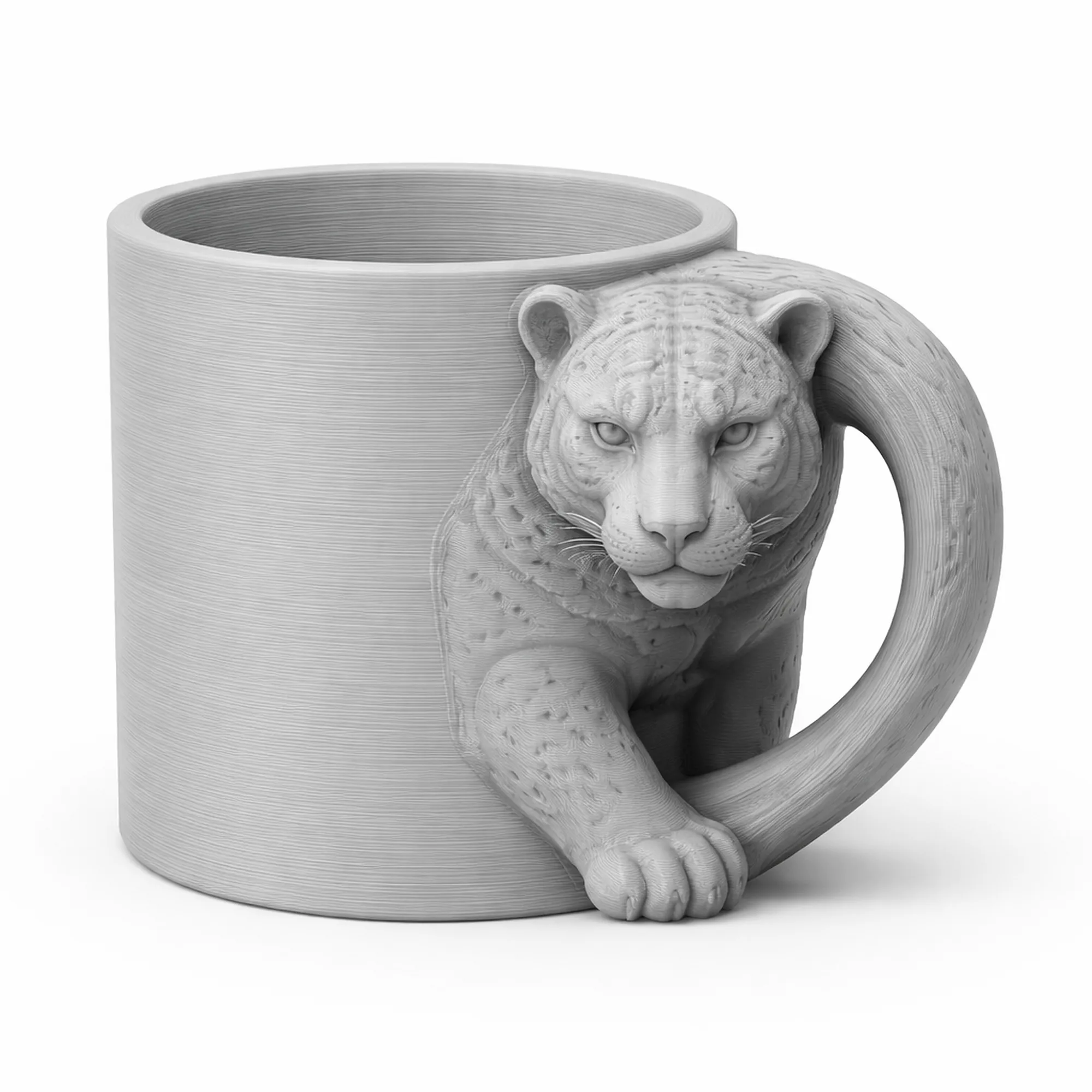 Jaguar Mug 3D Model .c4d .max .obj .3ds .fbx .stl .blend 