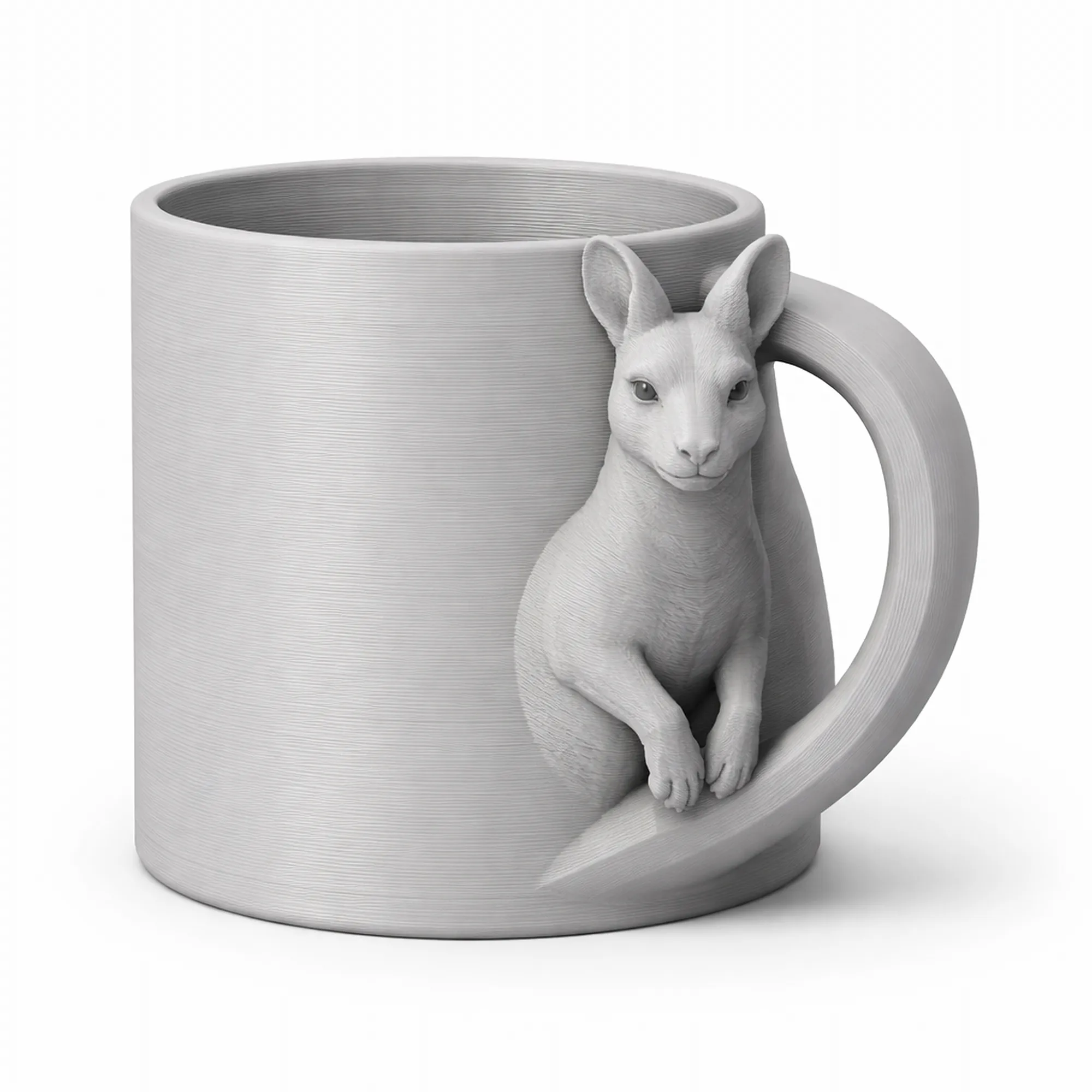 Kangaroo Mug 3D Model .c4d .max .obj .3ds .fbx .stl .blend 