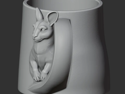 Kangaroo Mug 3D Model