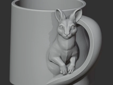 Kangaroo Mug 3D Model