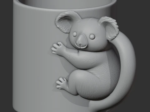 Koala Mug 3D Model