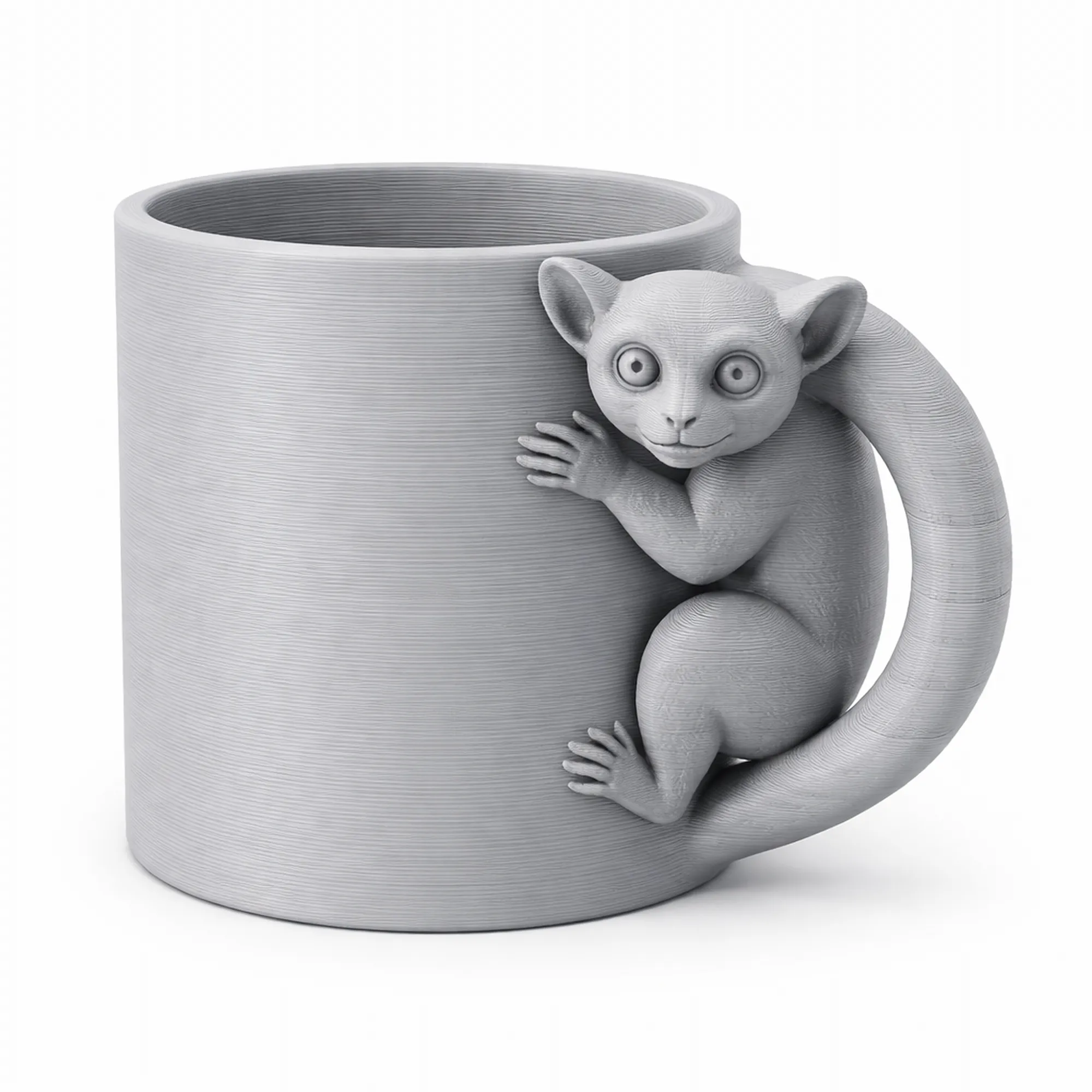 Lemur Mug 3D Model .c4d .max .obj .3ds .fbx .stl .blend 