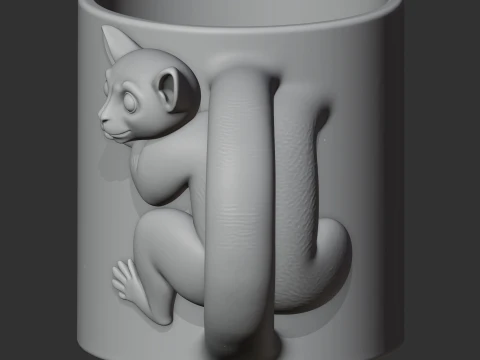Lemur Mug 3D Model