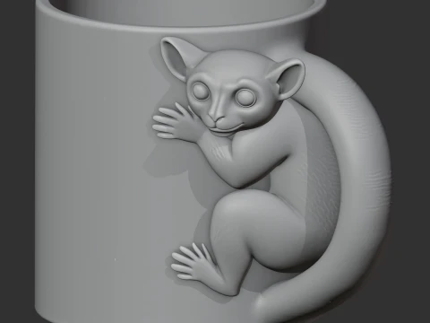 Lemur Mug 3D Model