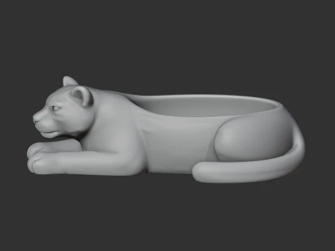 Leopard Bowl 3D Model