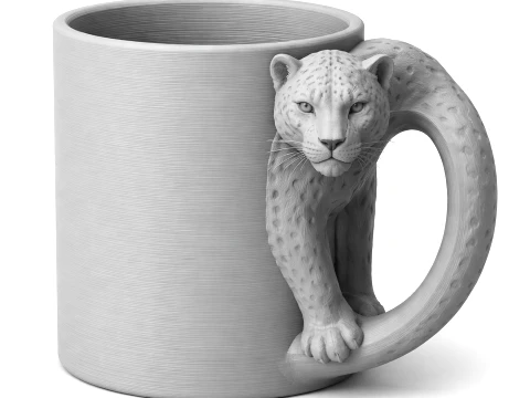 Leopard Mug 3D Model