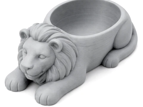 Lion Bowl 3D Model