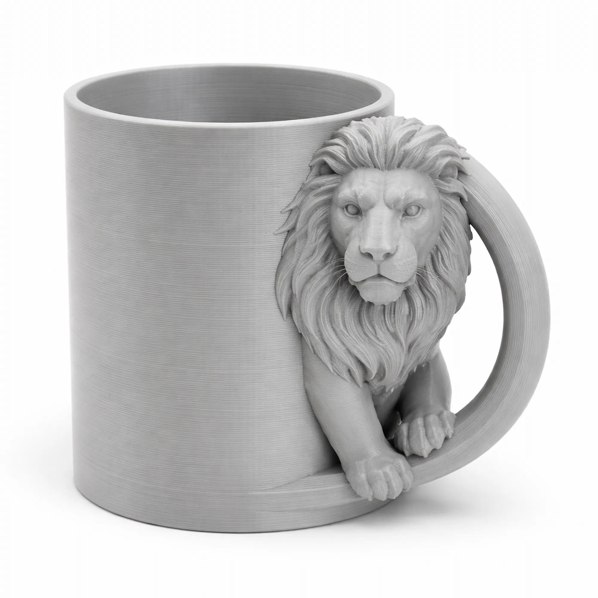 Lion Mug 3D Model .c4d .max .obj .3ds .fbx .stl .blend 