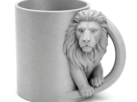 Lion Mug 3D Model