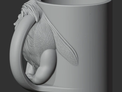Lion Mug 3D Model