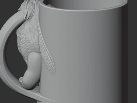 Lion Mug 3D Model