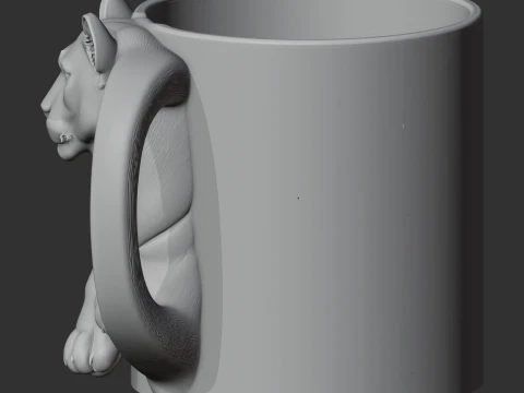 Lioness Mug 3D Model