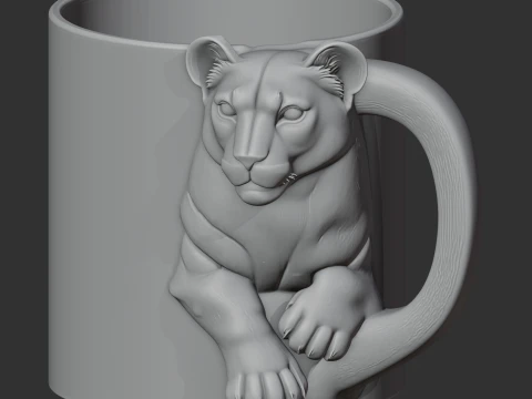 Lioness Mug 3D Model