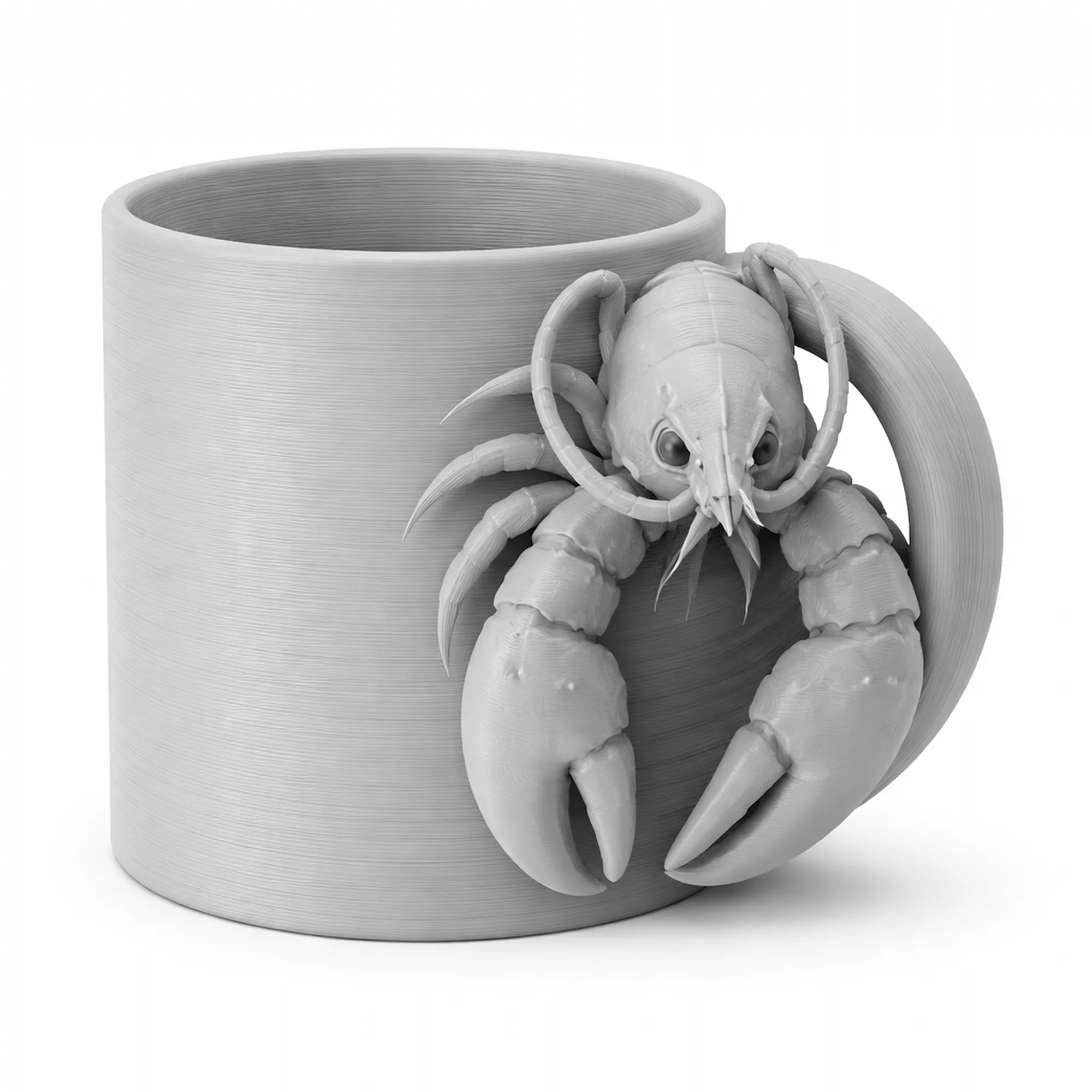 Lobster Mug 3D Model .c4d .max .obj .3ds .fbx .stl .blend 