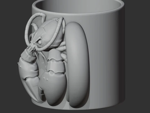 Lobster Mug 3D Model
