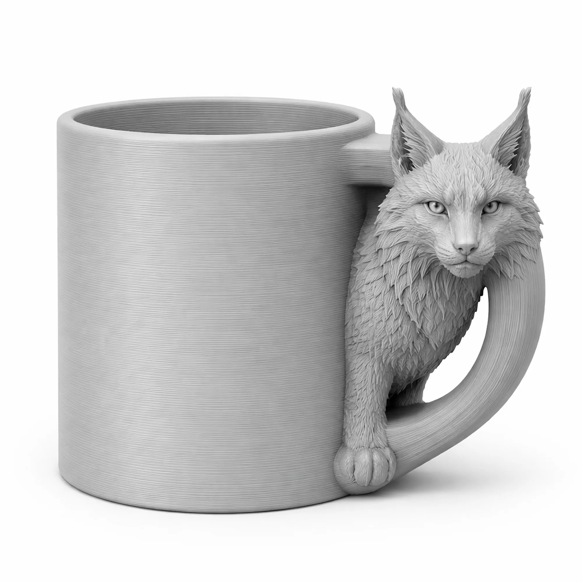 Lynx Mug 3D Model .c4d .max .obj .3ds .fbx .stl .blend 