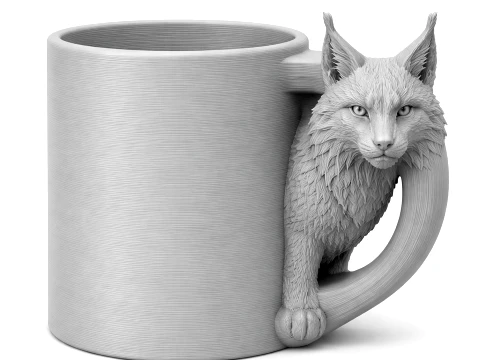 Tazza Lince Modello 3D
