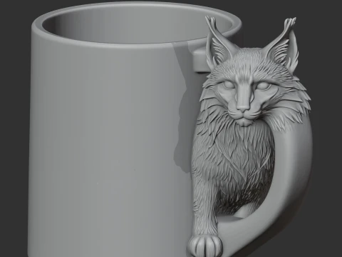 Lynx Mug 3D Model