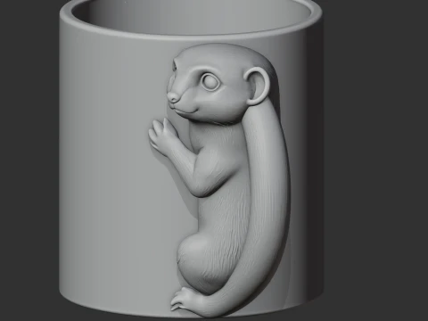Meerkat Mug 3D Model