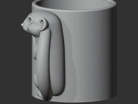 Meerkat Mug 3D Model
