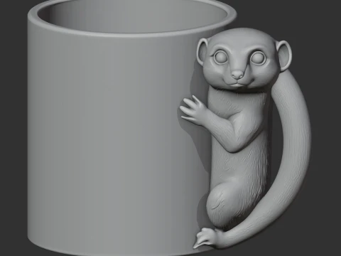 Meerkat Mug 3D Model