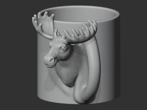Moose Mug 3D Model