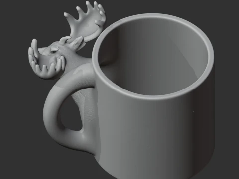 Moose Mug 3D Model