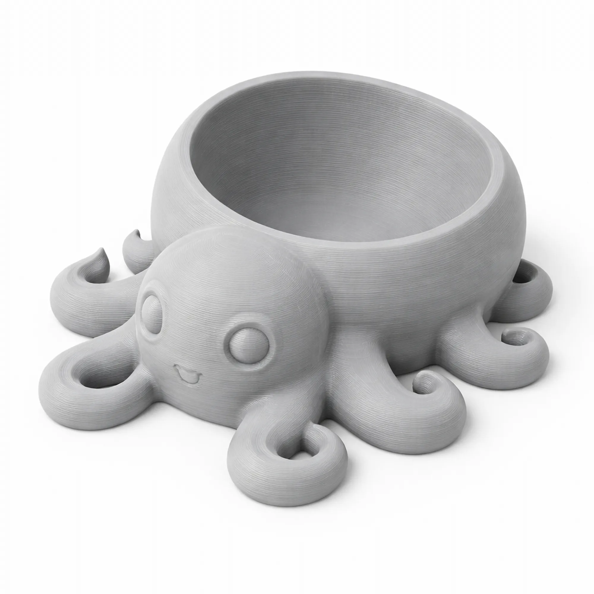 Octopus Bowl 3D Model .c4d .max .obj .3ds .fbx .stl .blend 