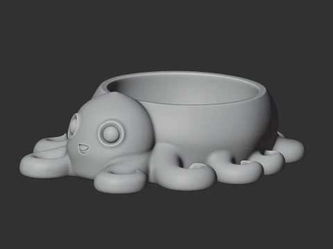 Octopus Bowl 3D Model