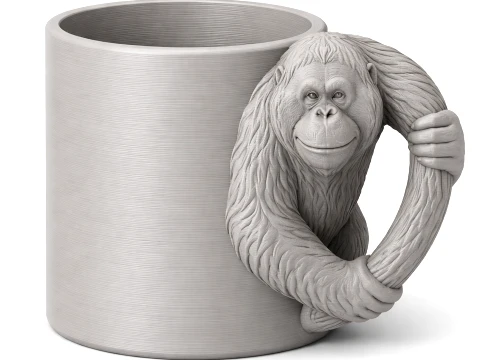 Orangutan Mug 3D Model