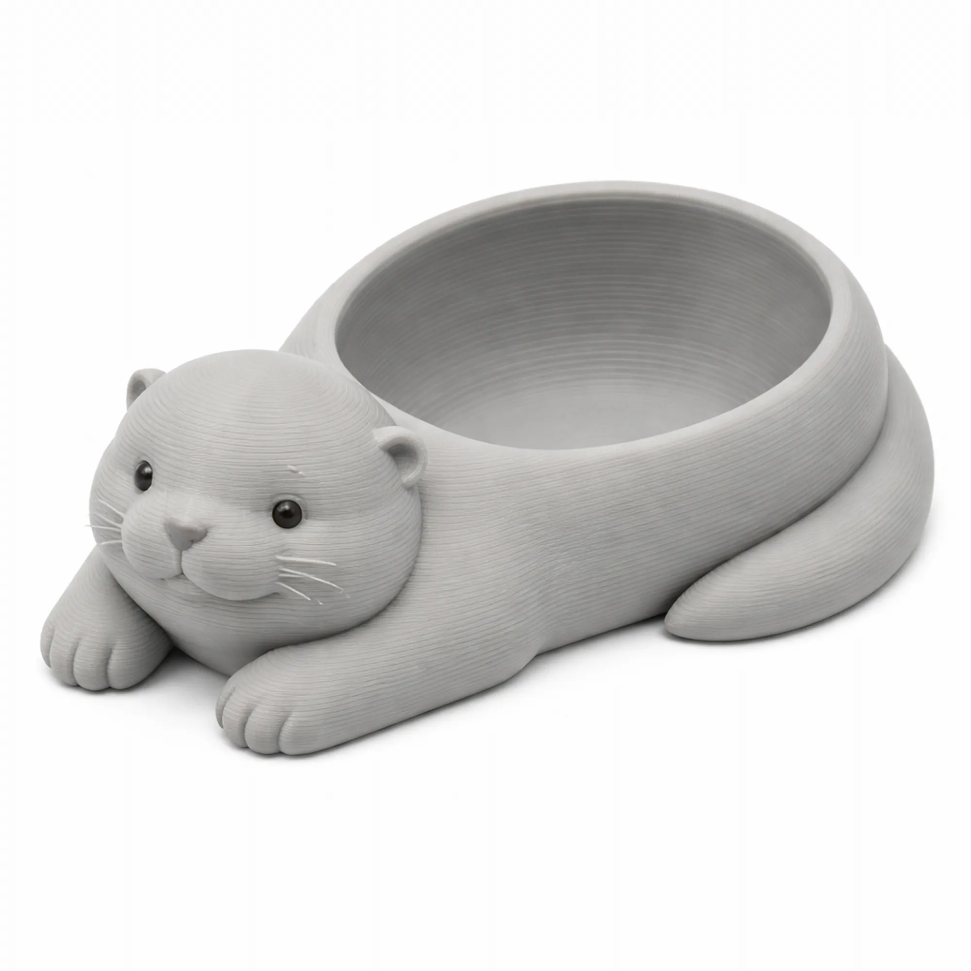 Otter Bowl 3D Model .c4d .max .obj .3ds .fbx .stl .blend 