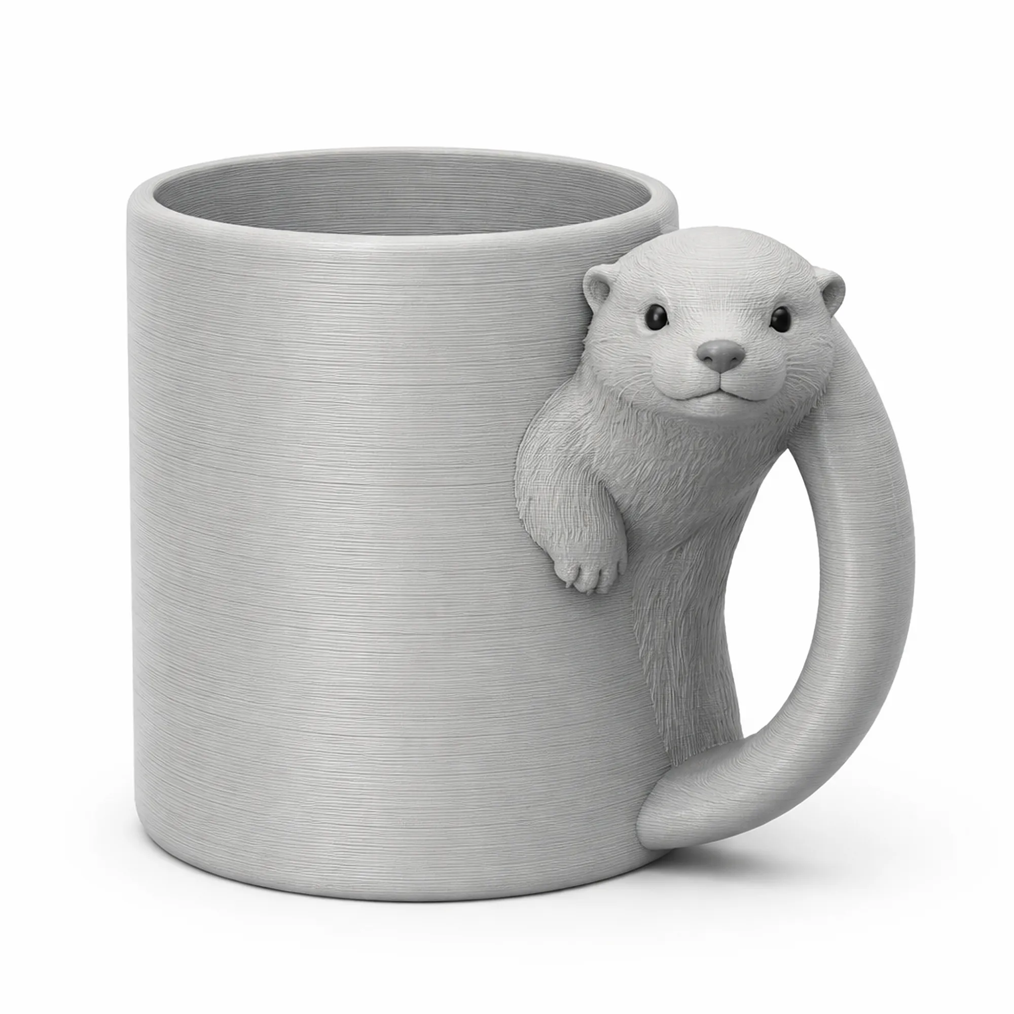 Otter Mug 3D Model .c4d .max .obj .3ds .fbx .stl .blend 