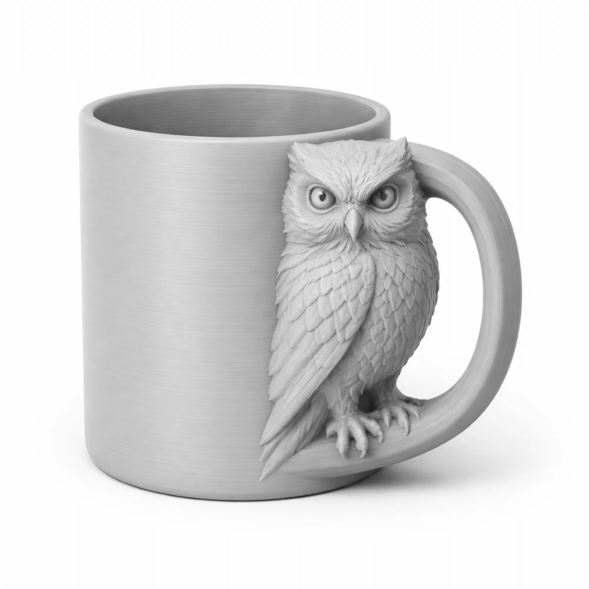 Owl Mug 3D Model .c4d .max .obj .3ds .fbx .stl .blend 