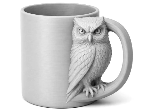 Owl Mug 3D Model
