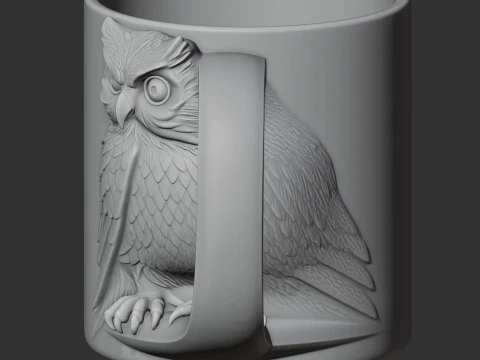 Owl Mug 3D Model